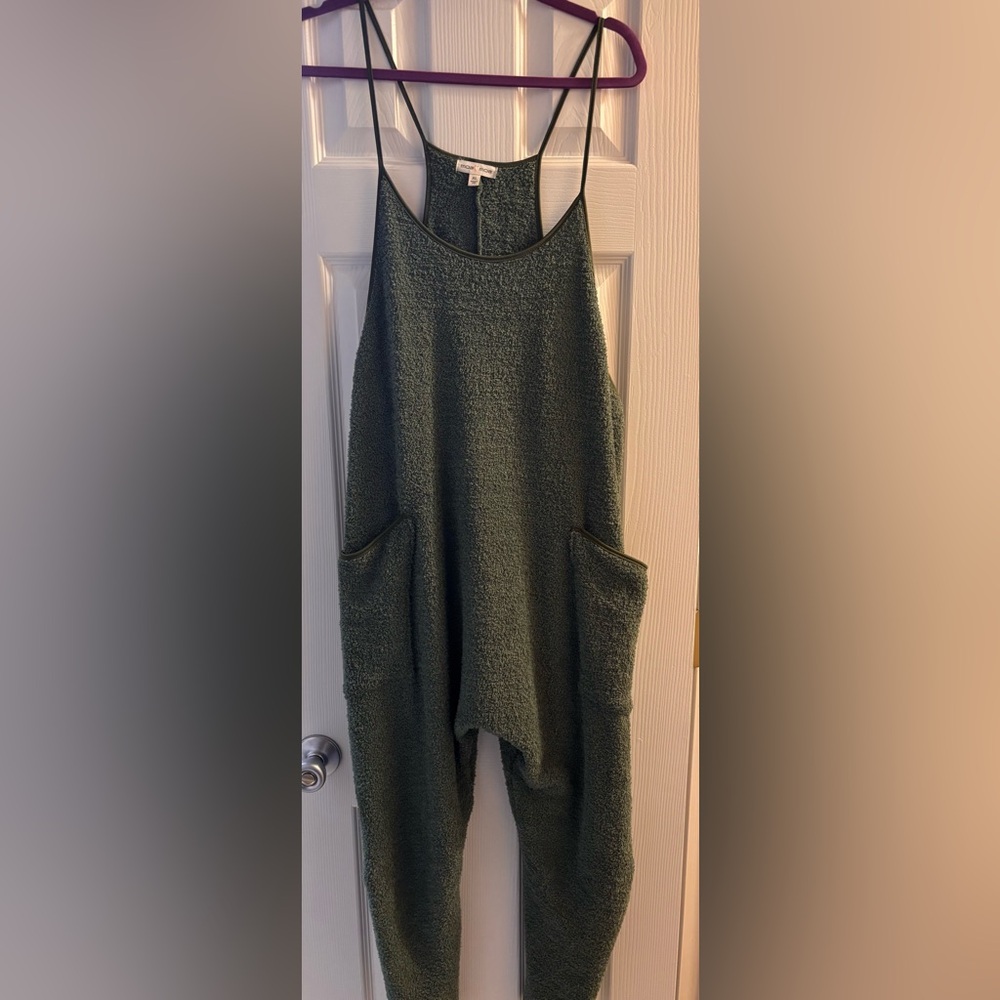 Moa Moa Olive Green Fleecy Jumpsuit